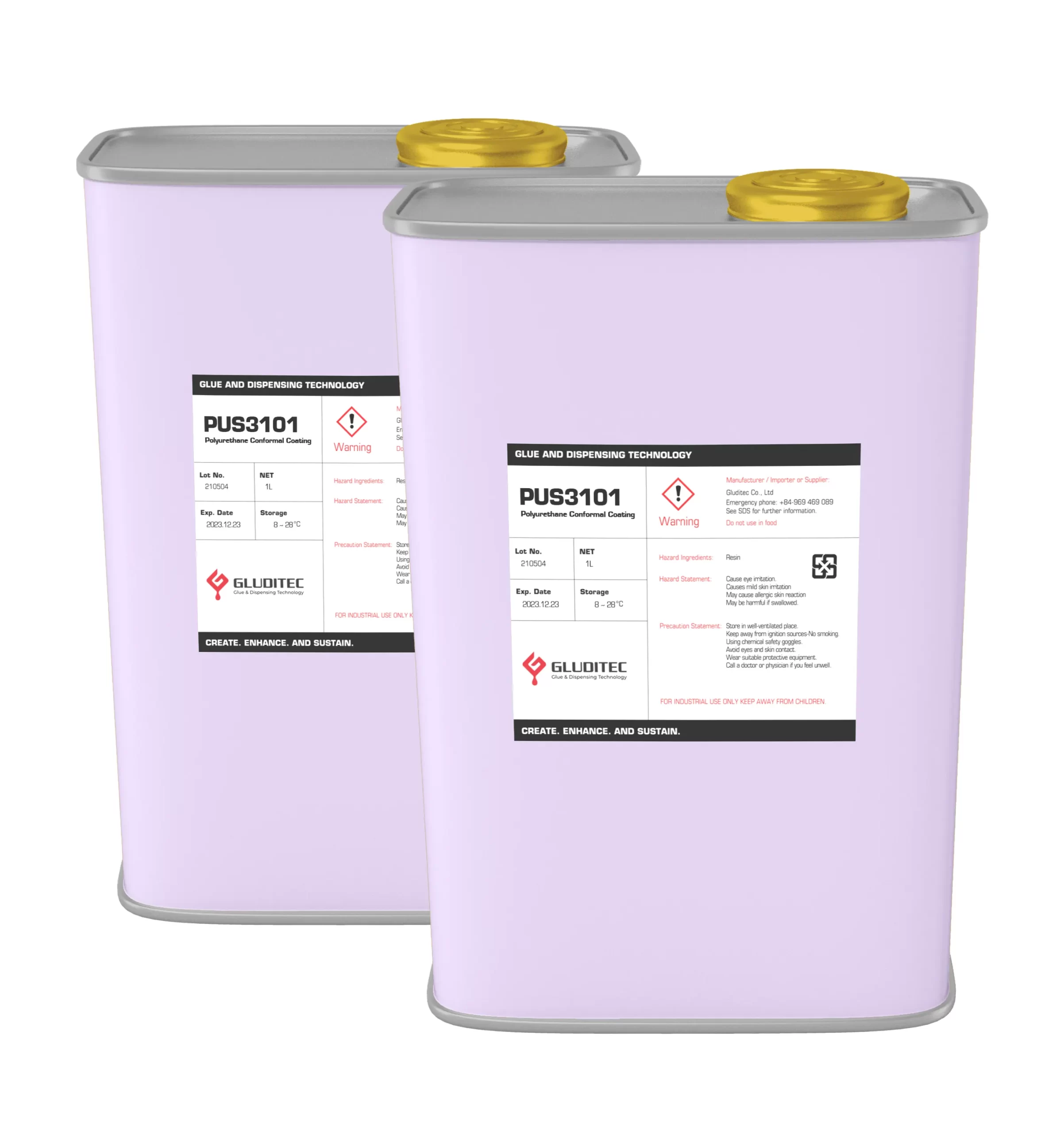 Gluditec PUS3101 Fast drying Polyurethane Conformal Coating PUS3101 Prostech Philippines