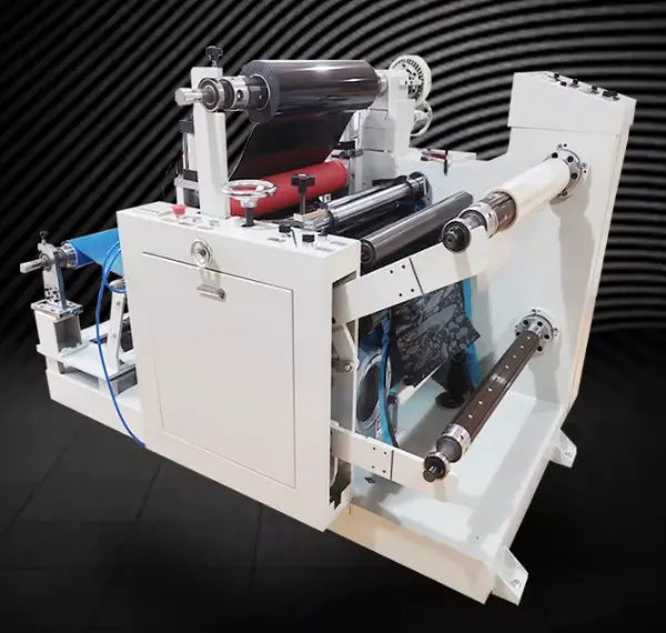 Plastic ribbon slitting machine ribbon rewinding machine pvc roll cutting machine HX-650FQ Prostech Philippines